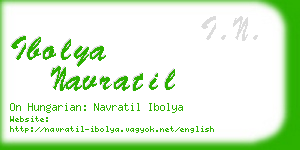 ibolya navratil business card